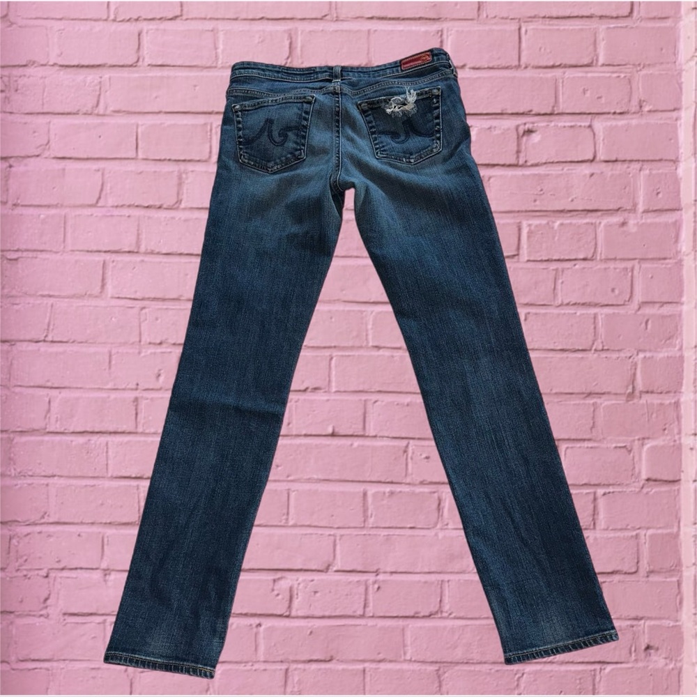 AG Adriano Goldschmied Blue Med Wash Stilt Cigarette Leg Classic Jeans Size 29R - Picture 5 of 8